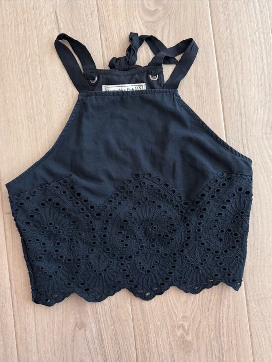 Abercrombie & Fitch Tops - Abercrombie & Fitch Black Eyelet Top